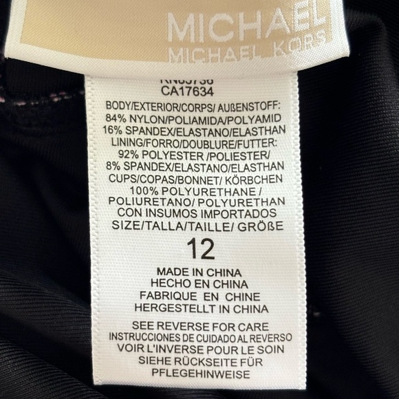 MICHAEL KORS Asymmetric One Shoulder Cutout One-Piece Swimsuit--12 - Picture 13 of 14